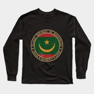 Vintage Islamic Republic of Mauritania Africa African Flag Long Sleeve T-Shirt